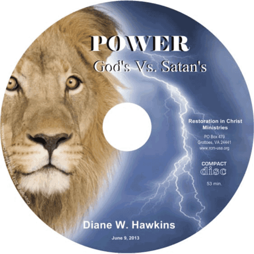 Power God's vs Satan's CD by Diane Hawkins Restoration in Christ Ministries RCM