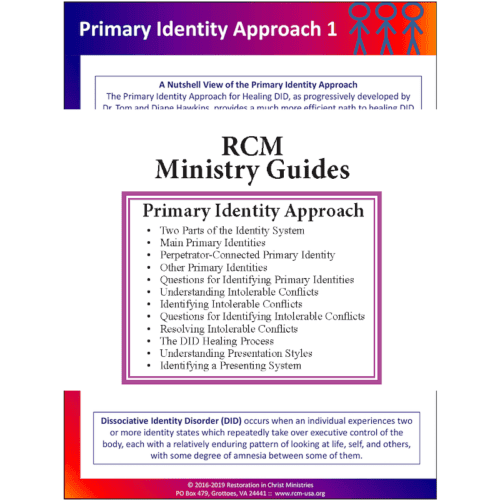 Primary Identity Approach Ministry Guide Set Image Restoration in Christ Ministries RCM