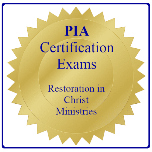 Restoration in Christ Ministries RCM Certification Exam Seal Image for PIA Primary Identity Approach