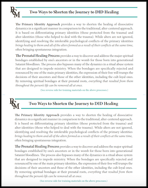 Restoration in Christ Ministries RCM Two Ways to Shorten the Journey to DID Healing Image